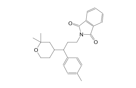 2-[3-(2,2-dimethyltetrahydro-2H-pyran-4-yl)-3-(4-methylphenyl)propyl]-1H-isoindole-1,3(2H)-dione