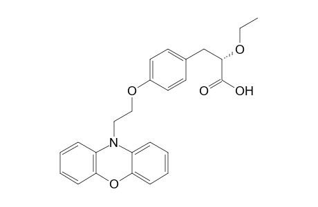 (2S)-2-ethoxy-3-[4-(2-phenoxazin-10-ylethoxy)phenyl]propanoic acid