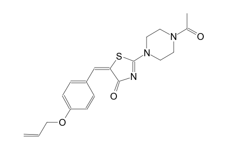 (5E)-2-(4-acetyl-1-piperazinyl)-5-[4-(allyloxy)benzylidene]-1,3-thiazol-4(5H)-one