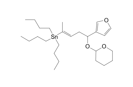 (E)-5-Tributylstannyl-1-(3-furyl)-1-(2-tert-hydropyranyloxy)pent-3-ene