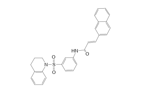 (E)-N-[3-(3,4-dihydro-2H-quinolin-1-ylsulfonyl)phenyl]-3-(2-naphthalenyl)-2-propenamide