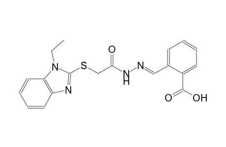 benzoic acid, 2-[(E)-[[[(1-ethyl-1H-benzimidazol-2-yl)thio]acetyl]hydrazono]methyl]-