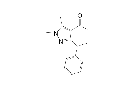 1-[1,5-dimethyl-3-(1-phenylethyl)-4-pyrazolyl]ethanone