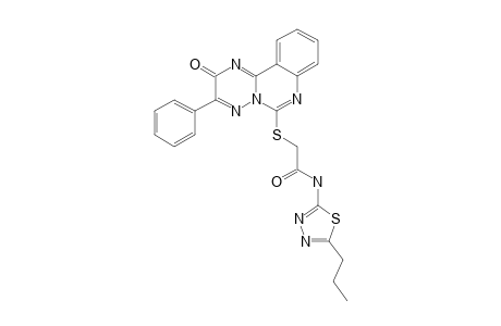 2-[(2-OXO-3-PHENYL-2H-[1,2,4]-TRIAZINO-[2,3-C]-QUINAZOLIN-6-YL)-THIO]-N-(5-PROPYL-1,3,4-THIADIAZOL-2-YL)-ACETAMIDE