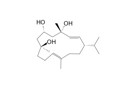 1-Isopropyl-4,8,12-trimethyl-4,6,8-trihydroxycyclotetradeca-2,11-diene