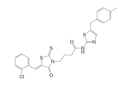 4-[(5Z)-5-(2-chlorobenzylidene)-4-oxo-2-thioxo-1,3-thiazolidin-3-yl]-N-[5-(4-methylbenzyl)-1,3-thiazol-2-yl]butanamide