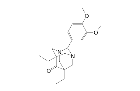 2-(3,4-dimethoxyphenyl)-5,7-diethyl-1,3-diazatricyclo[3.3.1.1~3,7~]decan-6-one