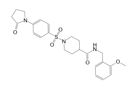 N-(2-methoxybenzyl)-1-{[4-(2-oxo-1-pyrrolidinyl)phenyl]sulfonyl}-4-piperidinecarboxamide