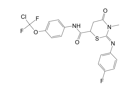 2-(4-Fluoro-phenylimino)-3-methyl-4-oxo-[1,3]thiazinane-6-carboxylic acid [4-(chloro-difluoro-methoxy)-phenyl]-amide