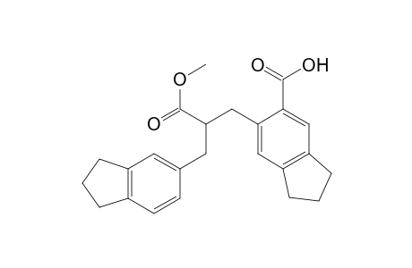 1H-Indene-5-propanoic acid, 6-carboxy-.alpha.-[(2,3-dihydro-1H-inden-5-yl)methyl]-2,3-dihydro-, .alpha.-methyl ester, (.+-.)-