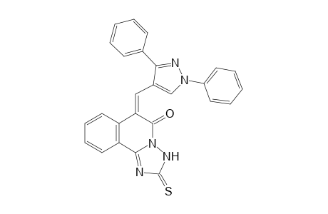 (Z)-6-((1,3-diphenyl-1H-pyrazol-4-yl)methylene)-2-thioxo-2,3-dihydro-[1,2,4]triazolo[5,1-a]isoquinolin-5(6H)-one