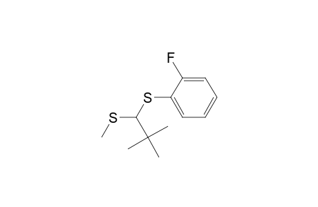 1-[2,2-Dimethyl-1-(methylthio)propylthio]-2-fluorobenzol