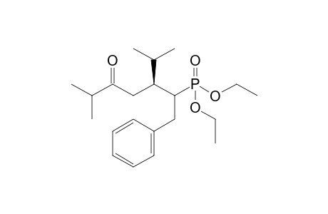 Diethyl (1R/S,3S)-(-)-(1-benzyl-2-isopropyl-5-methyl-4-oxohexyl)phosphonate