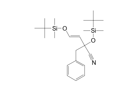 (E)-2-(benzyl)-2,4-bis[(tert-butyl-dimethyl-silyl)oxy]but-3-enenitrile