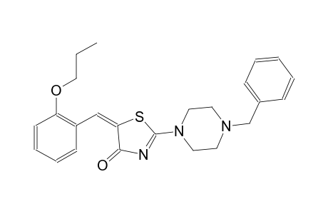 (5E)-2-(4-benzyl-1-piperazinyl)-5-(2-propoxybenzylidene)-1,3-thiazol-4(5H)-one