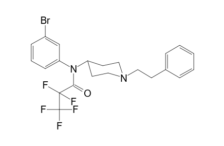 N-(3-Bromophenyl)-2,2,3,3,3-pentafluoro-N-[1-(2-phenylethyl)piperidin-4-yl]acetamide
