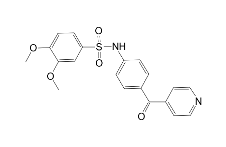 Benzenesulfonamide, 3,4-dimethoxy-N-[4-(4-pyridinylcarbonyl)phenyl]-