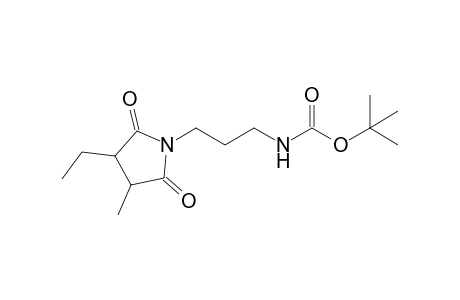 1-[3-(tert-Butyloxycarbonylamino)propyl]-3-ethyl-4-methyl-pyrrolidin-2,5-dione