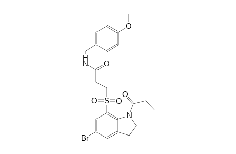 propanamide, 3-[[5-bromo-2,3-dihydro-1-(1-oxopropyl)-1H-indol-7-yl]sulfonyl]-N-[(4-methoxyphenyl)methyl]-
