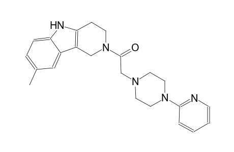 8-methyl-2-{[4-(2-pyridinyl)-1-piperazinyl]acetyl}-2,3,4,5-tetrahydro-1H-pyrido[4,3-b]indole