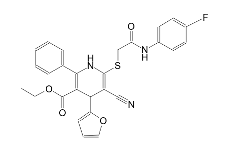ethyl 5-cyano-6-{[2-(4-fluoroanilino)-2-oxoethyl]sulfanyl}-4-(2-furyl)-2-phenyl-1,4-dihydro-3-pyridinecarboxylate