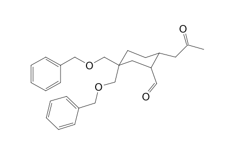 2-Acetonyl-5,5-bis(benzyloxymethyl)cyclohexanecarboxaldehyde