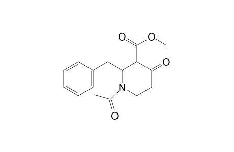 1-acetyl-2-benzyl-4-oxonipecotic acid, methyl ester