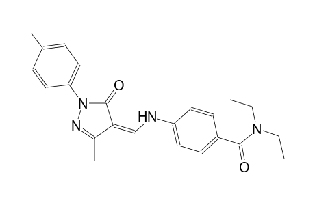 N,N-diethyl-4-({(Z)-[3-methyl-1-(4-methylphenyl)-5-oxo-1,5-dihydro-4H-pyrazol-4-ylidene]methyl}amino)benzamide
