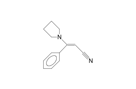 (E)-3-Phenyl-3-pyrrolidino-prop-2-enenitrile