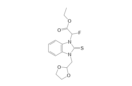 Ethyl 2-(3-((1,3-dioxolan-2-yl)methyl)-2-thioxo-2,3-dihydro-1H-benzo[d]imidazol-1-yl)-2-fluoroacetate