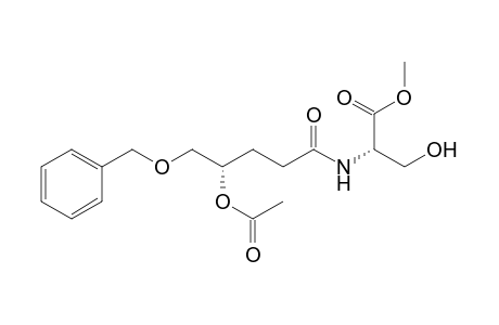 Ethyl 2(2S)-2-{[(4S)-4acetoxy-5-benzyloxy)pentanoyl]amio}-3-hydroxypropanoate