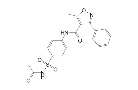 N-{4-[(acetylamino)sulfonyl]phenyl}-5-methyl-3-phenyl-4-isoxazolecarboxamide