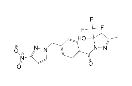 3-methyl-1-{4-[(3-nitro-1H-pyrazol-1-yl)methyl]benzoyl}-5-(trifluoromethyl)-4,5-dihydro-1H-pyrazol-5-ol