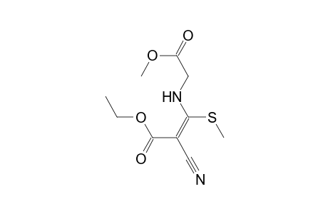(E)-2-cyano-3-[(2-keto-2-methoxy-ethyl)amino]-3-(methylthio)acrylic acid ethyl ester