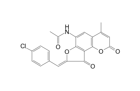 N-[(8Z)-8-(4-chlorobenzylidene)-2,9-diketo-4-methyl-furo[2,3-h]chromen-6-yl]acetamide