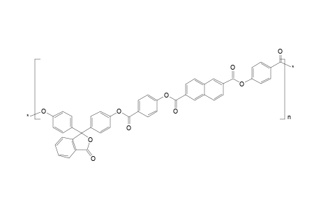 Polyester based on phenolphthalein, 4-hydroxybenzoic and 2,6-naphthalenedicarboxylic acids