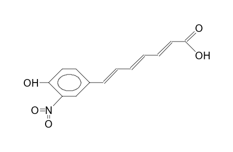 2,4,6-Heptatrienoic acid, 7-(4-hydroxy-3-nitrophenyl)-, (E,E,E)-