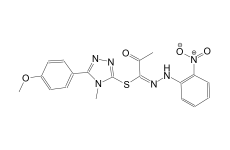 5-(4-methoxyphenyl)-4-methyl-4H-1,2,4-triazol-3-yl (1E)-N-(2-nitrophenyl)-2-oxopropanehydrazonothioate