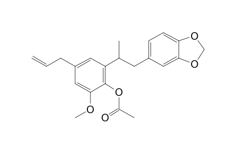 2-[1-(1,3-Benzodioxol-5-yl)propan-2-yl]-6-methoxy-4-prop-2-enylphenol, ac derivative