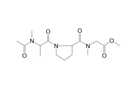 N-Acetyl-N-methylalanylprolyl-(N-methyl)glycine, methyl ester