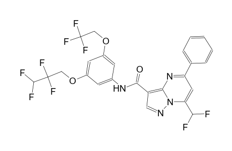 7-(difluoromethyl)-5-phenyl-N-[3-(2,2,3,3-tetrafluoropropoxy)-5-(2,2,2-trifluoroethoxy)phenyl]pyrazolo[1,5-a]pyrimidine-3-carboxamide