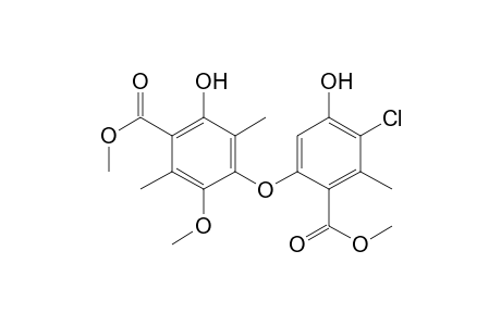 methyl 5-chloro-4-hydroxy-2-(5'-hydroxy-2'-methoxy-4'-methoxycarbonyl-3',6'-dimethylphenoxy)-6-methylbenzoate