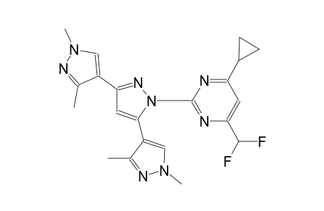 1'-(4-cyclopropyl-6-(difluoromethyl)pyrimidin-2-yl)-1,1'',3,3''-tetramethyl-1H,1'H,1''H-4,3':5',4''-terpyrazole