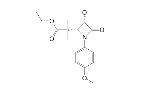 (+/-)-TRANS-4-(1-ETHOXYCARBONYL-1-METHYLETHYL)-3-HYDROXY-1-(4-METHOXYPHENYL)-2-AZETIDINONE
