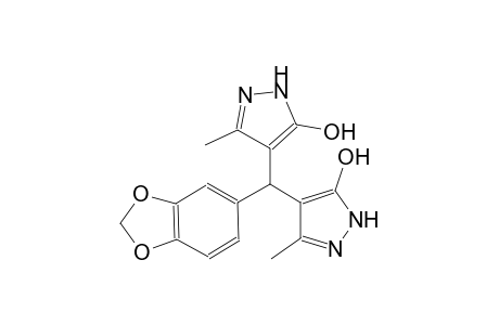 4-[1,3-benzodioxol-5-yl(5-hydroxy-3-methyl-1H-pyrazol-4-yl)methyl]-3-methyl-1H-pyrazol-5-ol