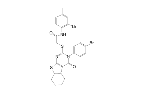 N-(2-bromo-4-methylphenyl)-2-{[3-(4-bromophenyl)-4-oxo-3,4,5,6,7,8-hexahydro[1]benzothieno[2,3-d]pyrimidin-2-yl]sulfanyl}acetamide