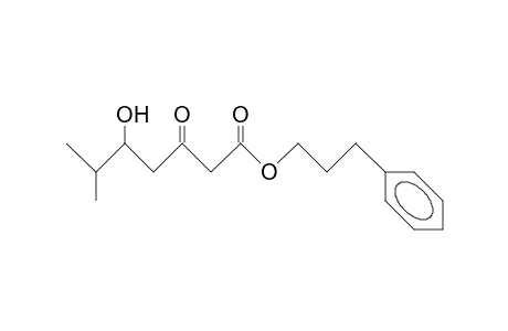 5-Hydroxy-6-methyl-3-oxo-heptanoic acid, (3-phenyl-propyl) ester