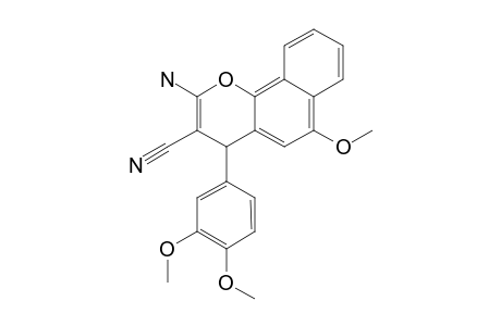 2-AMINO-4-(3,4-DIMETHOXYPHENYL)-6-METHOXY-4H-BENZO-[H]-CHROMENE-3-CARBONITRILE