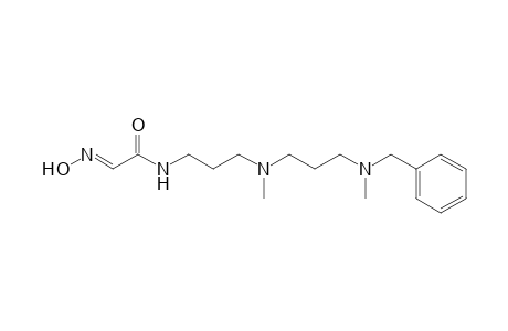 (2E)-2-hydroxyimino-N-[3-[methyl-[3-[methyl-(phenylmethyl)amino]propyl]amino]propyl]acetamide