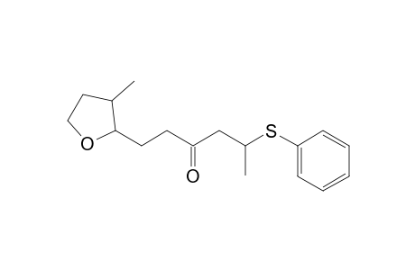 1-(3'-Methyltetrahydrofuran-2-yl)-5-(phenylthiio)hexan-3-one